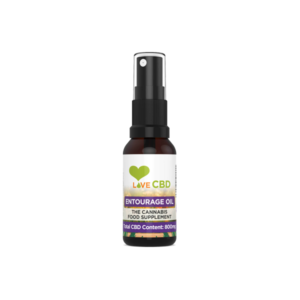 Love CBD 800mg Entourage CBD Oil Spray - 20ml - www.justgovape.co.uk