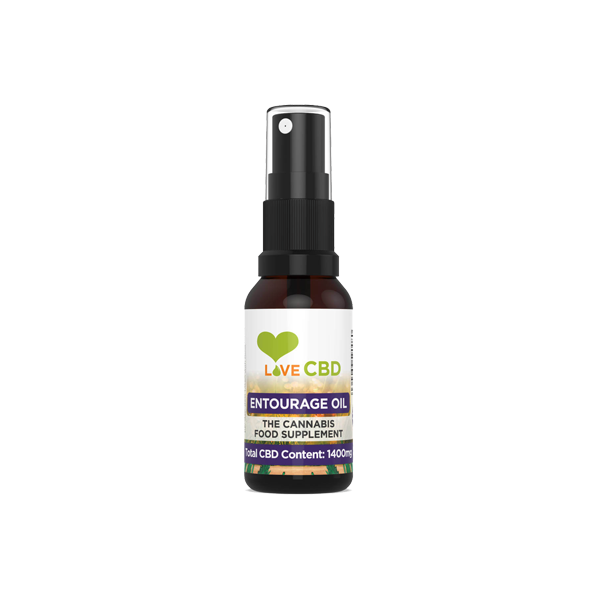 Love CBD 1400mg Entourage CBD Oil Spray - 20ml - www.justgovape.co.uk