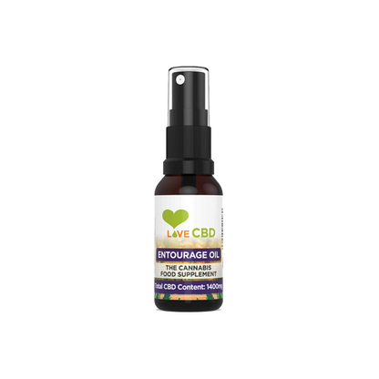 Love CBD 1400mg Entourage CBD Oil Spray - 20ml - www.justgovape.co.uk