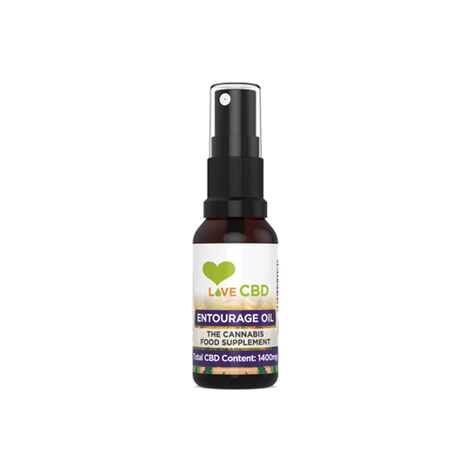 Love CBD 1400mg Entourage CBD Oil Spray - 20ml - www.justgovape.co.uk