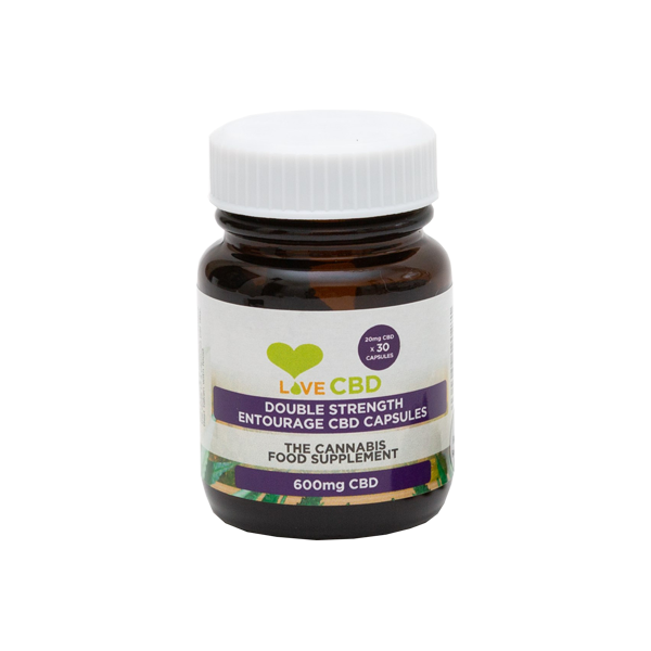 Love CBD 600mg Double Strength Entourage CBD Capsules - 30 Caps - www.justgovape.co.uk