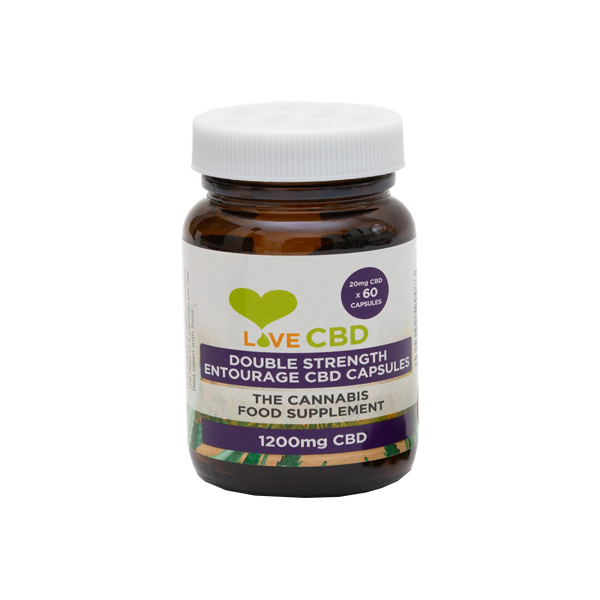 Love CBD 1200mg Double Strength Entourage CBD Capsules - 60 Caps - www.justgovape.co.uk