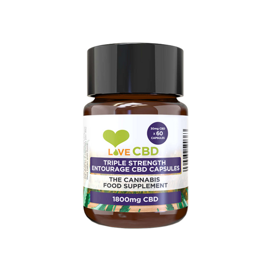 Love CBD 1800mg Triple Strength Entourage CBD Capsules - 60 Caps - www.justgovape.co.uk