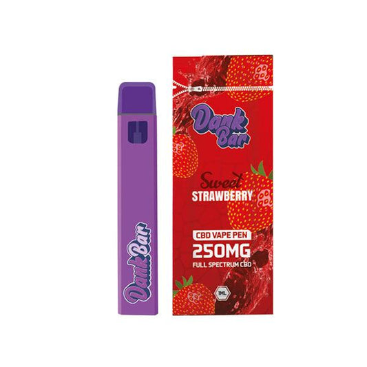 Dank Bar 250mg Full Spectrum CBD Vape Disposable by Purple Dank - 12 flavours - www.justgovape.co.uk