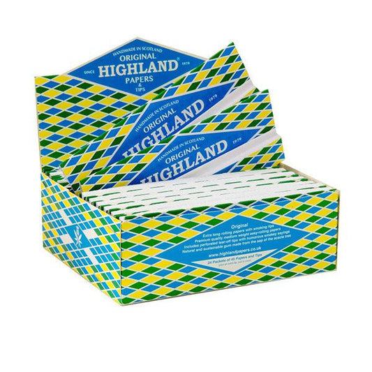 24 Highland Double Decadence King Size Rolling Papers & Tips - www.justgovape.co.uk