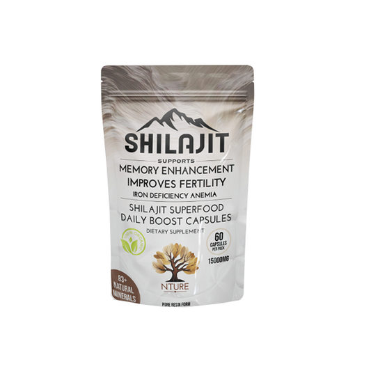 NTURE 15000mg Shilajit Capsules - 60 Caps - www.justgovape.co.uk