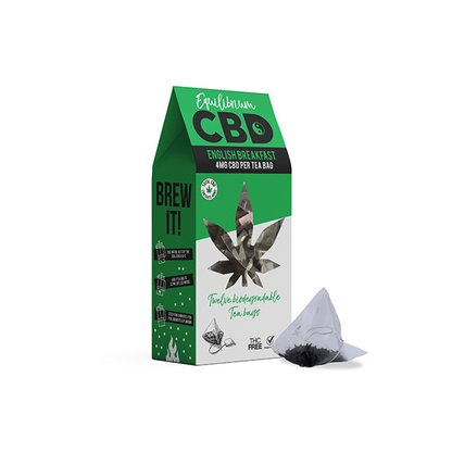 Equilibrium CBD 48mg Full Spectrum English Breakfast Tea Bags Box of 12 (BUY 2 GET 1 FREE) - www.justgovape.co.uk