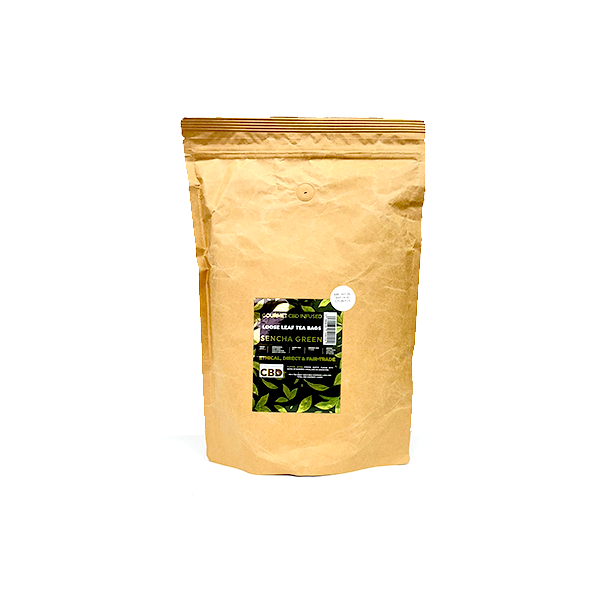 Equilibrium CBD 340mg Tea Japanese Sencha Catering Pack - 100 Biodegradable Pyramid Tea Bags - www.justgovape.co.uk