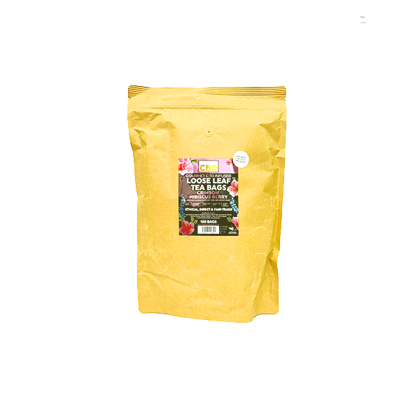 Equilibrium CBD 340mg Tea Crimson Hibiscus & Berry Catering Pack - 100 Biodegradable Pyramid Tea Bags - www.justgovape.co.uk