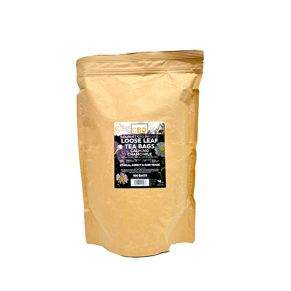 Equilibrium CBD 340mg Tea Chamomile Catering Pack - 100 Biodegradable Pyramid Tea Bags - www.justgovape.co.uk