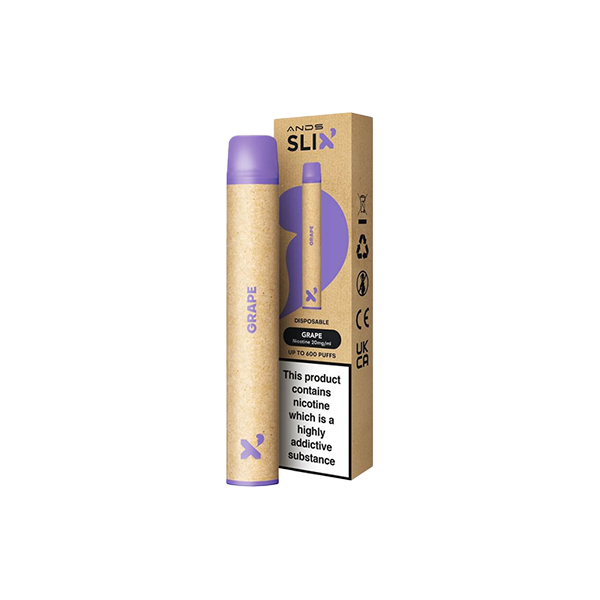 20mg ANDS Slix Recyclable Disposable Vape Device 600 Puffs - www.justgovape.co.uk