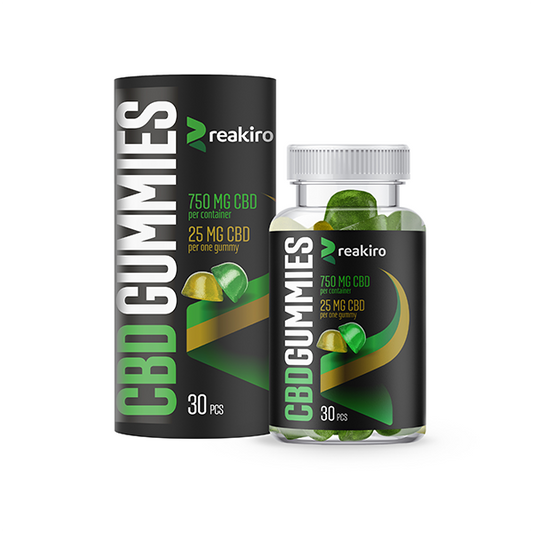 Reakiro 750mg Full Spectrum CBD Apple & Lemon Gummies - 30 pieces (BUY 1 GET 1 FREE) - www.justgovape.co.uk