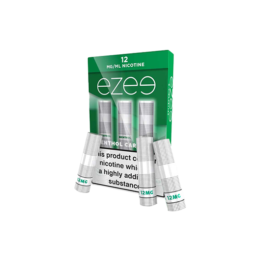 12mg Ezee E-cigarette Cartridges Menthol 1050 Puffs - www.justgovape.co.uk