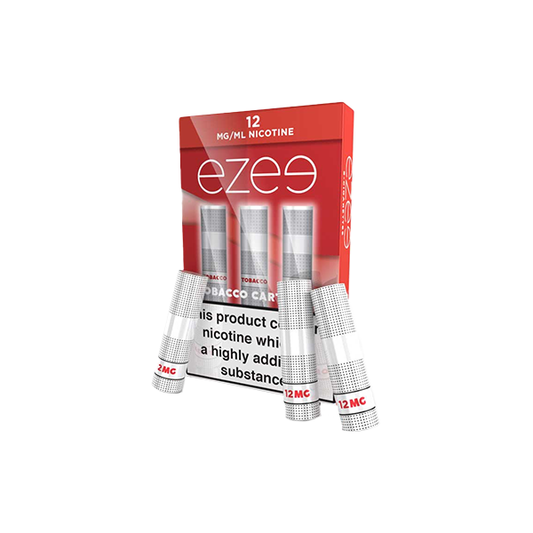 12mg Ezee E-cigarette Cartridges Tobacco 1050 Puffs - www.justgovape.co.uk