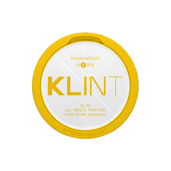 8mg Klint Passion Fruit Slim Nicotine Pouch - 20 Pouches - www.justgovape.co.uk