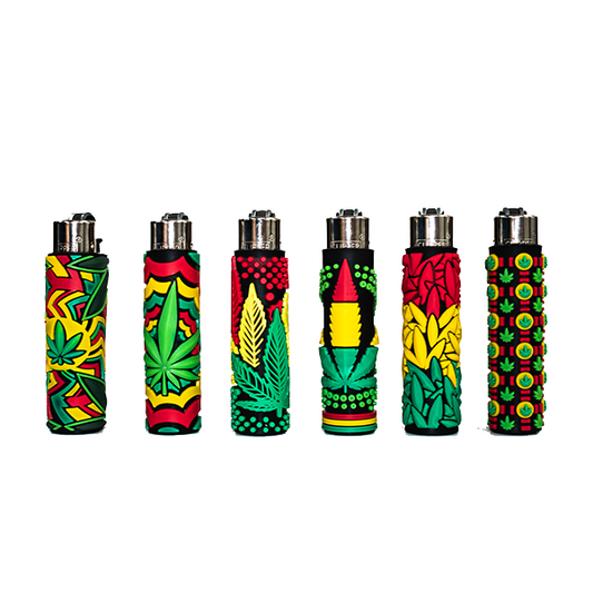 30 Clipper CP21RH Slim Pop Covers Flint Weed 3 Lighters - FCB3T006UKH - www.justgovape.co.uk