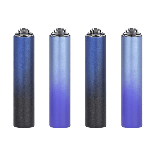 30 Clipper FCP22RH Classic Micro Blue Gradient Shiny Lighters - www.justgovape.co.uk