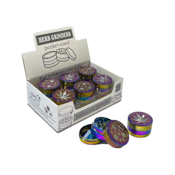 3 Parts Small Metal Rainbow Grinder - DK5781-3 - www.justgovape.co.uk