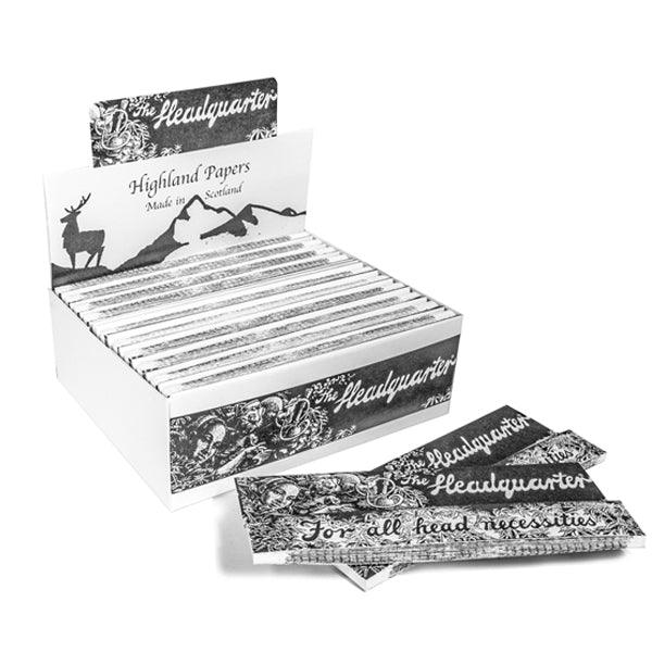 24 Highland Headquarters King Size Rolling Paper & Tips - www.justgovape.co.uk