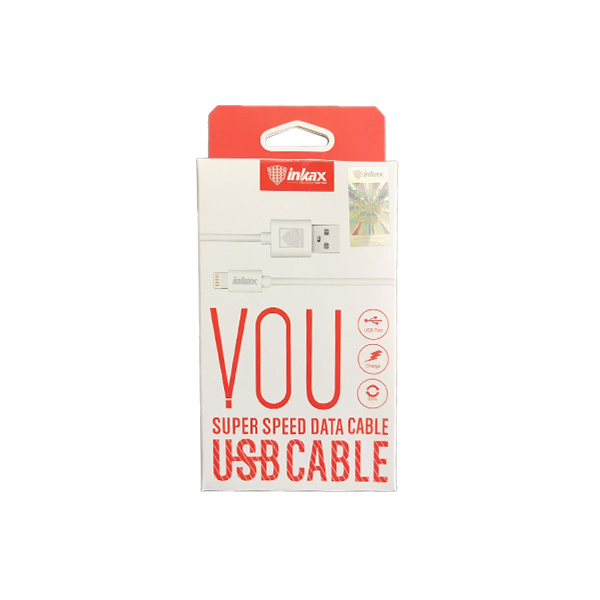 Inkax VOU Super Speed Data USB I-Phone Cable Cable 1M - CK13 - www.justgovape.co.uk