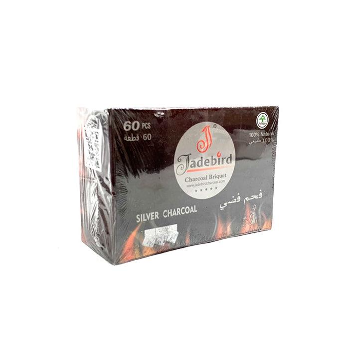 JadeBird Shisha Hookah Silver Charcoal (60 pieces) - www.justgovape.co.uk