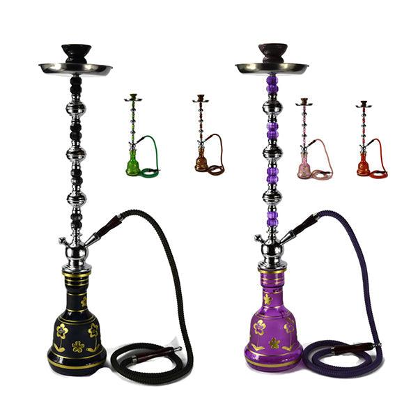 Large 1 Hose Shisha Hookah - Assorted Colours - www.justgovape.co.uk