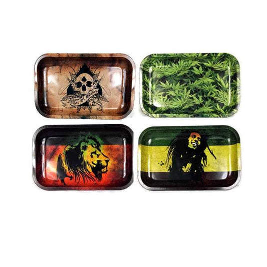 Mixed Design Metal Rolling Tray - 3401 - www.justgovape.co.uk