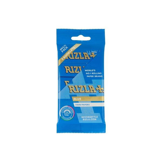 5 Pack Blue Regular Rizla Rolling Papers (Flow Pack) - www.justgovape.co.uk