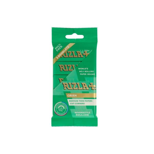 5 Pack Green Regular Rizla Rolling Papers (Flow Pack) - www.justgovape.co.uk