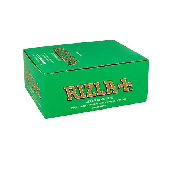 50 Green King Size Rizla Rolling Papers - www.justgovape.co.uk