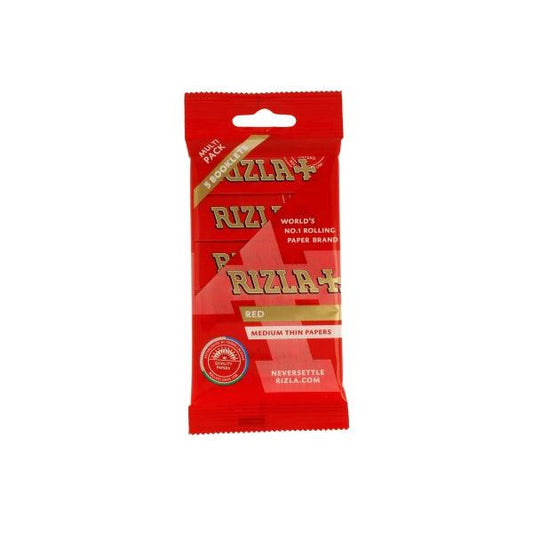 5 Pack Red Regular Rizla Rolling Papers (Flow Pack) - www.justgovape.co.uk