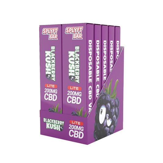 SPLYFT BAR LITE 200mg Full Spectrum CBD Disposable Vape - 12 flavours - www.justgovape.co.uk