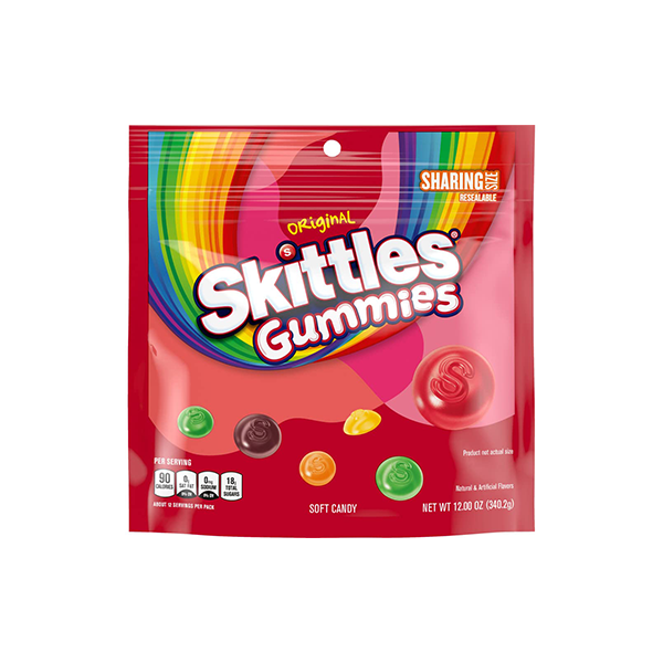 USA Skittles Gummy Original Share Bag - 164g - www.justgovape.co.uk