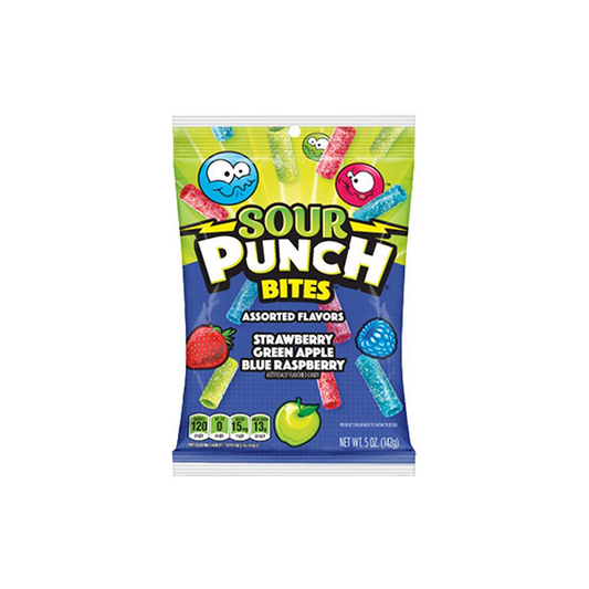 USA Sour Punch Bites Assorted Flavours Share Bags - 142g - www.justgovape.co.uk