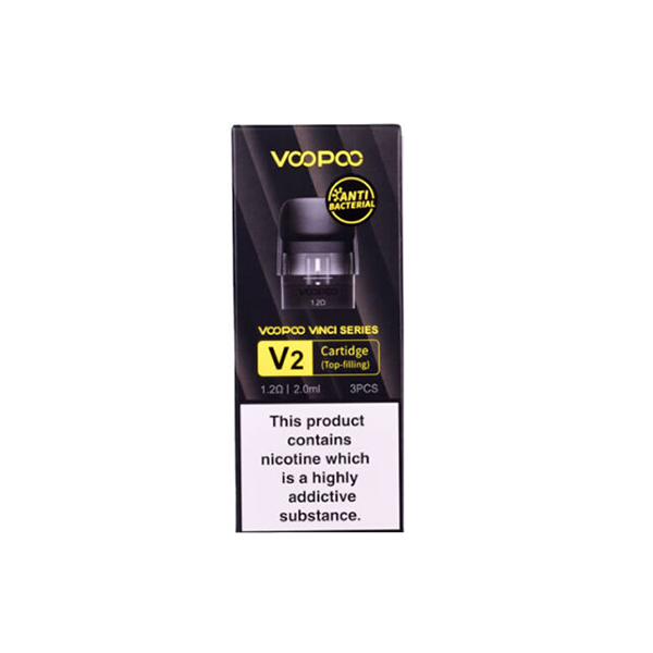 VooPoo Vinci V2 Replacement Cartridge Pods 0.8Ω/1.2Ω - 3Pcs - www.justgovape.co.uk