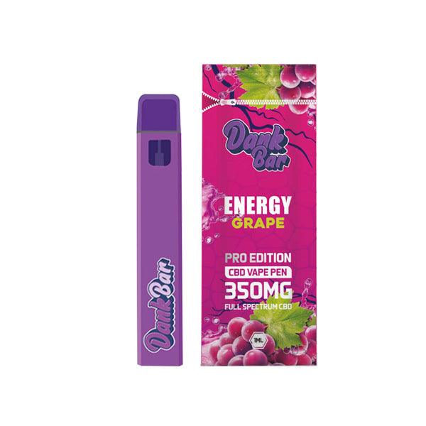 Dank Bar Pro Edition 350mg Full Spectrum CBD Vape Disposable by Purple Dank - 12 flavours - www.justgovape.co.uk