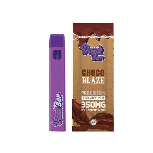 Dank Bar Pro Edition 350mg Full Spectrum CBD Vape Disposable by Purple Dank - 12 flavours - www.justgovape.co.uk