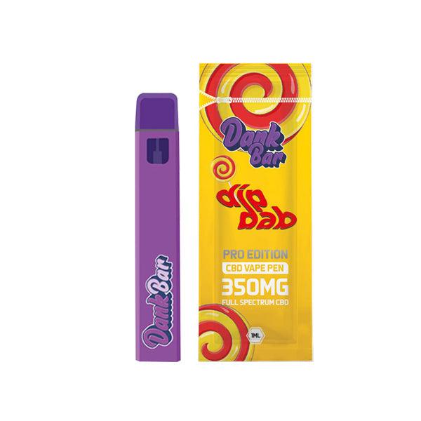 Dank Bar Pro Edition 350mg Full Spectrum CBD Vape Disposable by Purple Dank - 12 flavours - www.justgovape.co.uk