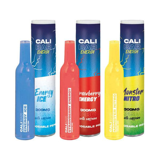 CALI BAR ENERGY with Caffeine Full Spectrum 300mg CBD Vape Disposable - www.justgovape.co.uk