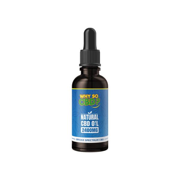 Why So CBD? 2400mg Broad Spectrum CBD Natural Oil - 50ml - www.justgovape.co.uk