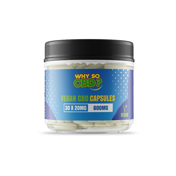 Why So CBD? 600mg CBD Vegan Capsules - 30 Caps - www.justgovape.co.uk