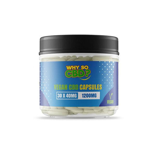 Why So CBD? 1200mg CBD Vegan Capsules - 30 Caps - www.justgovape.co.uk