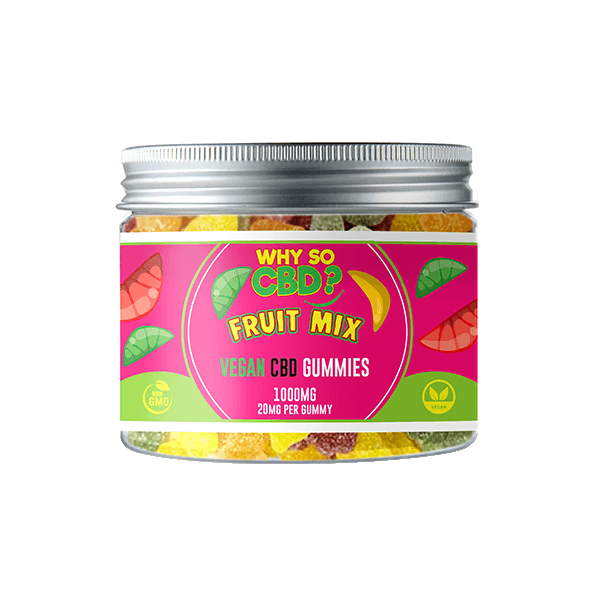 Why So CBD? 1000mg CBD Small Vegan Gummies - 11 Flavours - www.justgovape.co.uk