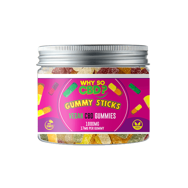 Why So CBD? 1000mg CBD Small Vegan Gummies - 11 Flavours - www.justgovape.co.uk