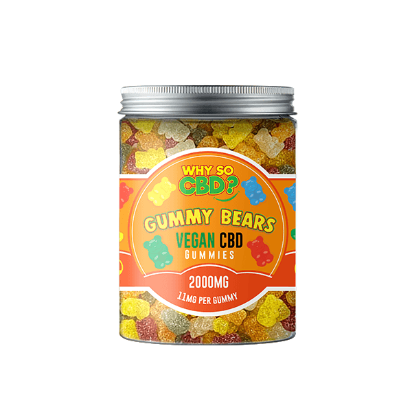 Why So CBD? 2000mg CBD Large Vegan Gummies - 11 Flavours - www.justgovape.co.uk