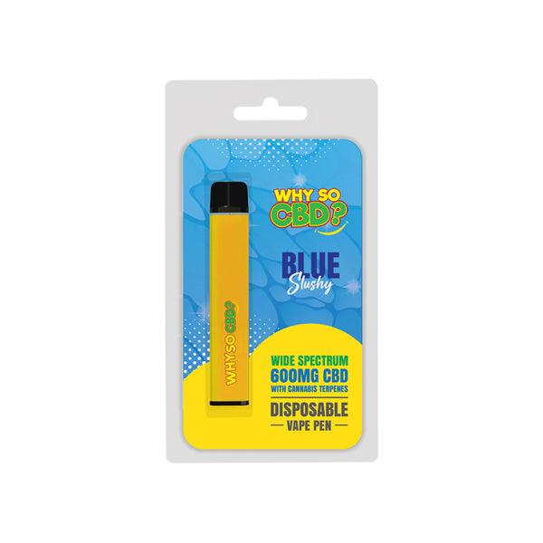 Why So CBD? 600mg Wide Spectrum CBD Disposable Vape Pen - 12 Flavours - www.justgovape.co.uk