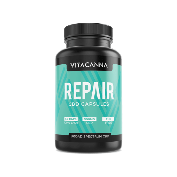 Vitacanna 500mg Broad Spectrum CBD Vegan Capsules - 50 Caps - www.justgovape.co.uk