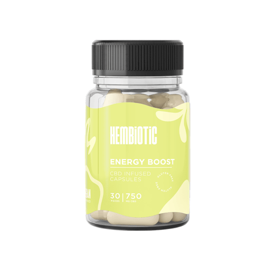 Hembiotic 750mg CBD Capsules - 30 Caps - www.justgovape.co.uk