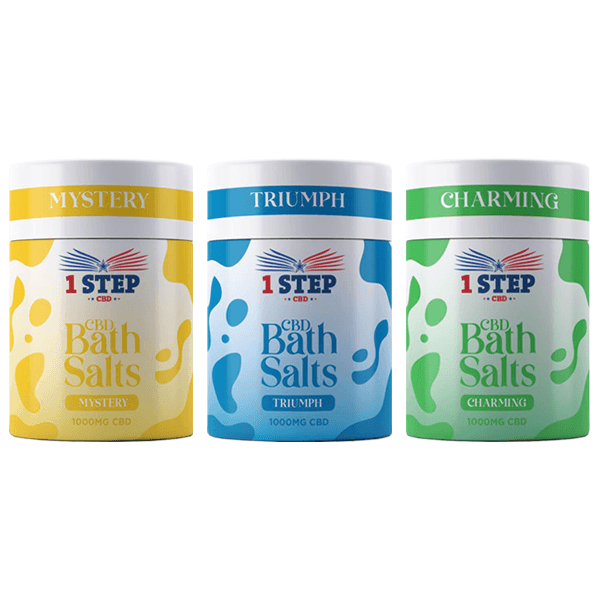 1 Step CBD 1000mg CBD Bath Salts - 500g (BUY 1 GET 1 FREE) - www.justgovape.co.uk