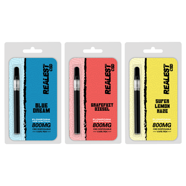 Realest CBD Bars 800mg CBD Disposable Vape Pen (BUY 1 GET 1 FREE) - www.justgovape.co.uk